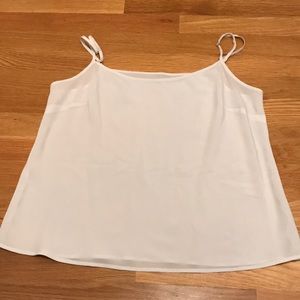 White sheer slip top